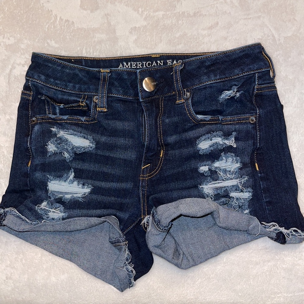 American Eagle “Hi-Rise Shortie” Shorts